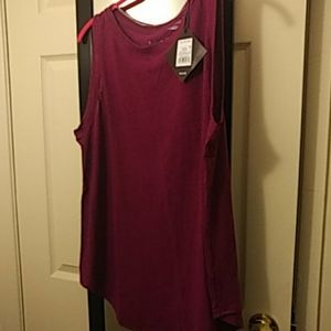 NWT Ava & Viv Purple Linen Blend Tank
